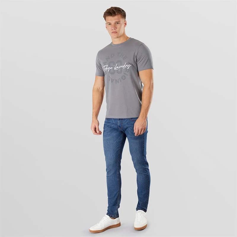 Tokyo Laundry Doug Jeans - Mid Blue Stonewash - Image 4