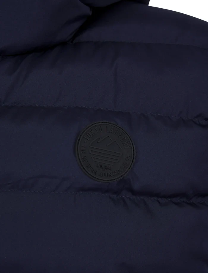 Tokyo Laundry Tamaki Quilted Hooded Puffer Gilet - Sky Captain Navy - Image 3