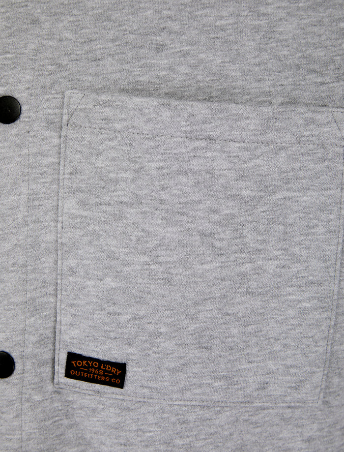 Tokyo Laundry Commander Overshirt - Light Grey Marl - Image 3
