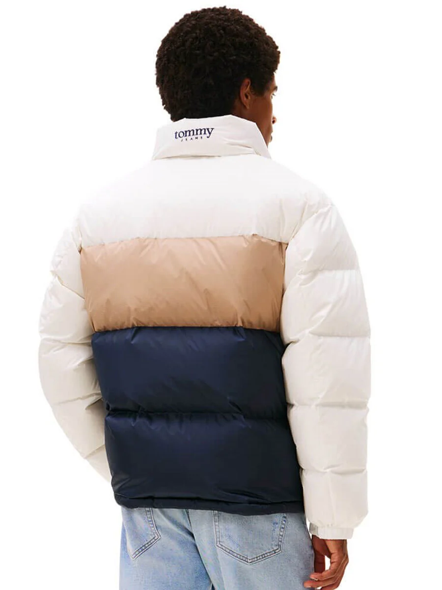 Tommy Jeans Down Alaska Puffer Jacket - Ecru & Multi - Image 2