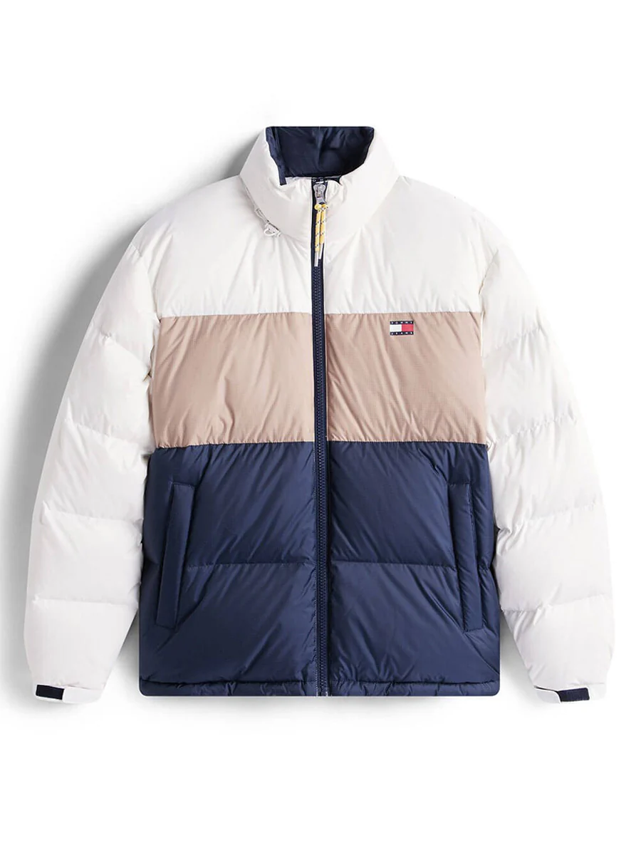 Tommy Jeans Down Alaska Puffer Jacket - Ecru & Multi - Image 3