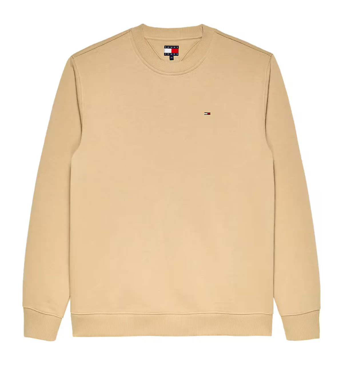 Tommy Jeans DM0DM20741AB9 Regular Flag Crewneck Sweatshirt - Gentle Gold