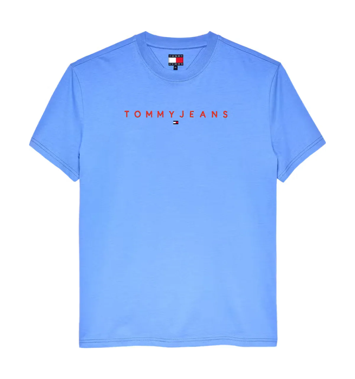 Tommy Jeans DM0DM20744C38 Linear Logo T-Shirt - Blue Twilight