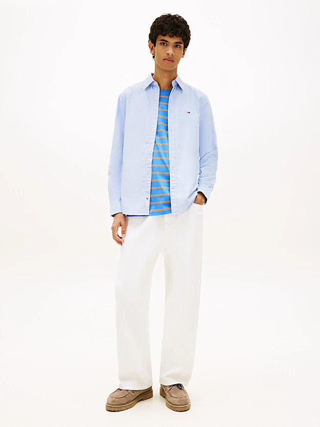 Tommy Jeans DM0DM21298C38 Oxford Shirt - Twilight Blue - Image 3