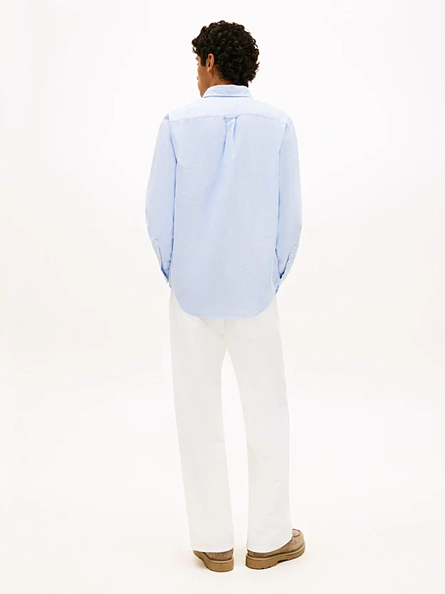 Tommy Jeans DM0DM21298C38 Oxford Shirt - Twilight Blue - Image 4