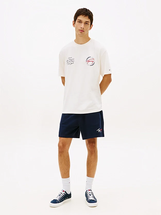 Tommy Jeans Circular Back Logo Relaxed T-Shirt - Off White - Image 3