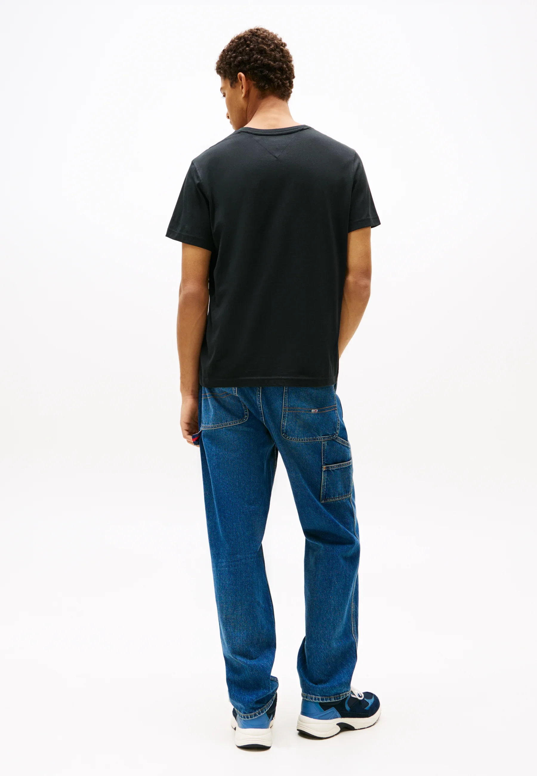 Tommy Jeans TJM Slim Signature T-Shirt - Black - Image 3