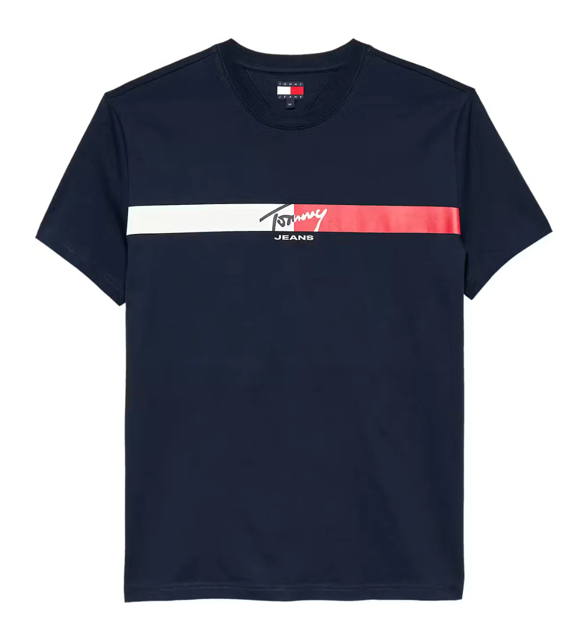 Tommy Jeans DM0DM22539C1G Signature Logo Jersey T-Shirt - Dark Night Navy