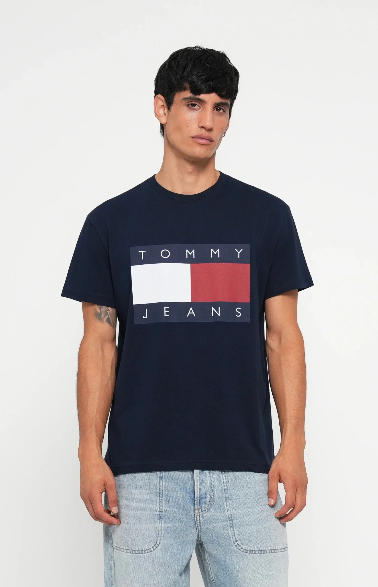 Tommy Jeans DM0DM22645C1G Big Flag T-Shirt - Dark Night Navy - Image 2