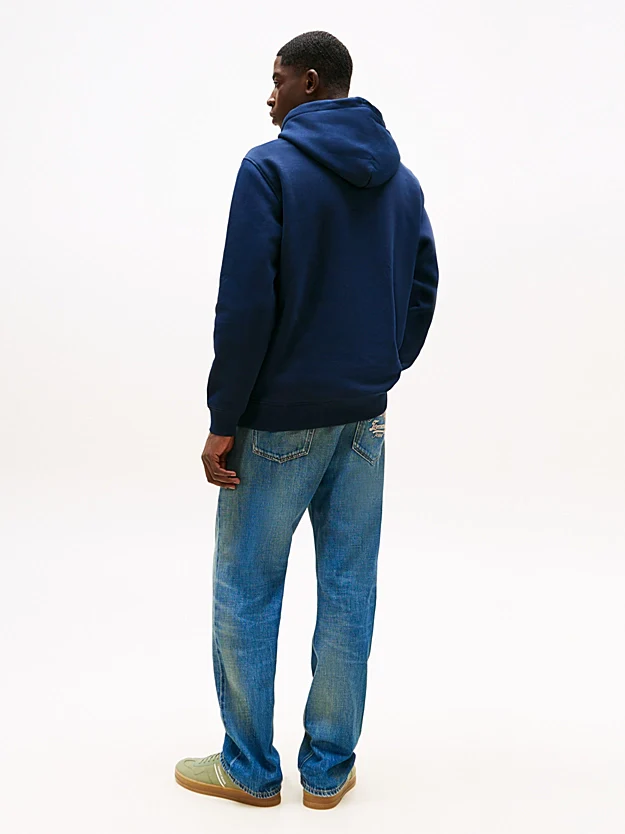 Tommy Jeans Linear Logo Hoodie Dark Navy - Image 3