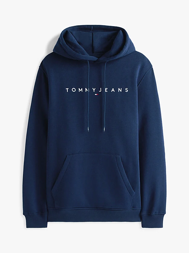 Tommy Jeans Linear Logo Hoodie Dark Navy - Image 5