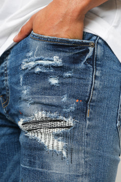 Valere Milano Cucire Jeans Mid Wash - Image 5