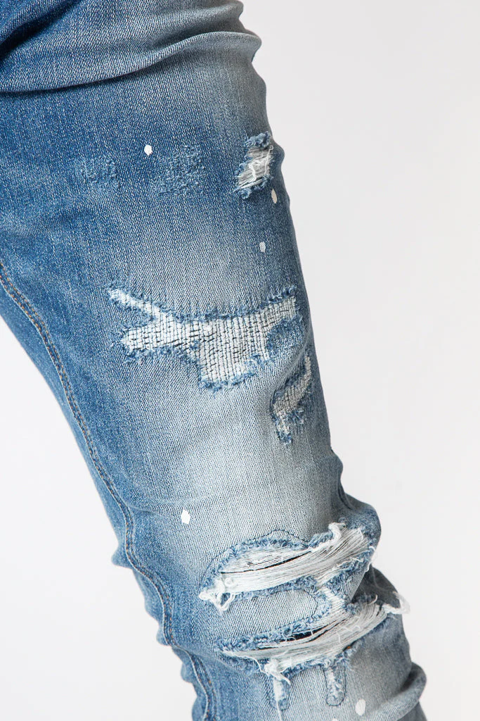 Valere Milano Marmo Jeans Mid Blue - Image 3