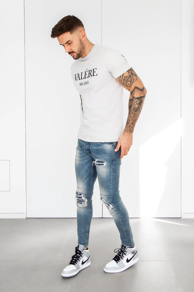 Valere Milano Mersis Biker Jeans Stone Wash - Image 3