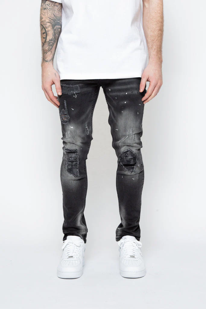 Valere Milano Monza Paint Jeans Black - Image 3