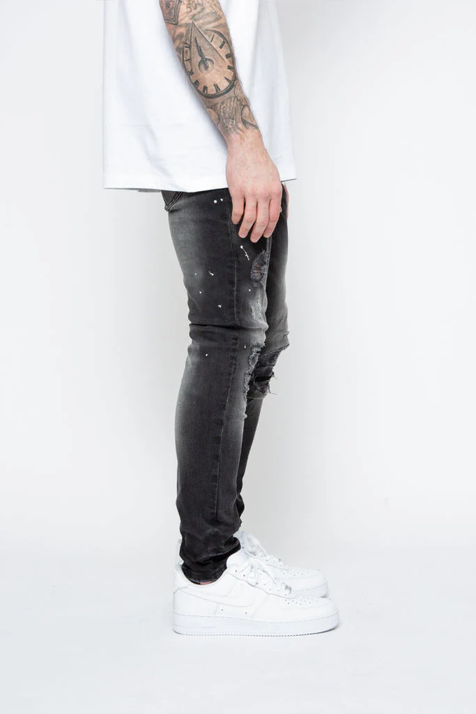 Valere Milano Monza Paint Jeans Black - Image 4