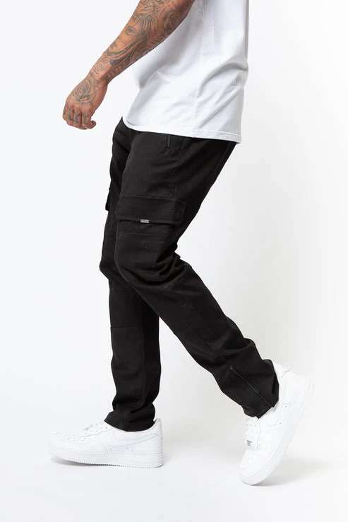 Valere Milano VM202 Armando Cargo Pants Black - Image 2