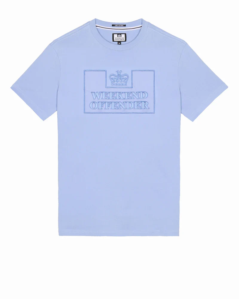 Weekend Offender Astoria T-Shirt - Cornflower Blue - Image 3
