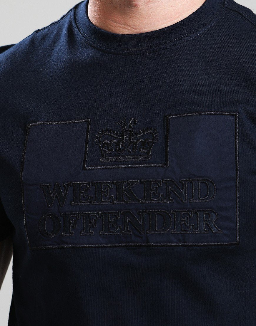 Weekend Offender Astoria T-Shirt - Navy Blue - Image 2
