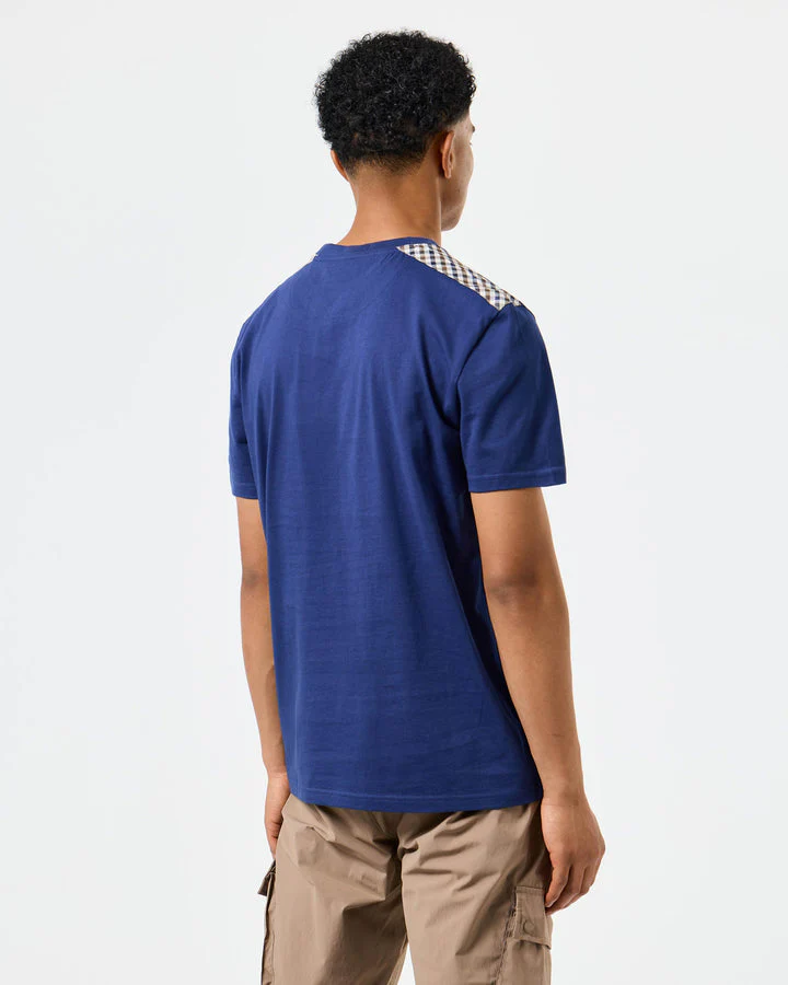 Weekend Offender Diaz T-shirt Bright Navy/Midhousecheck - Image 3