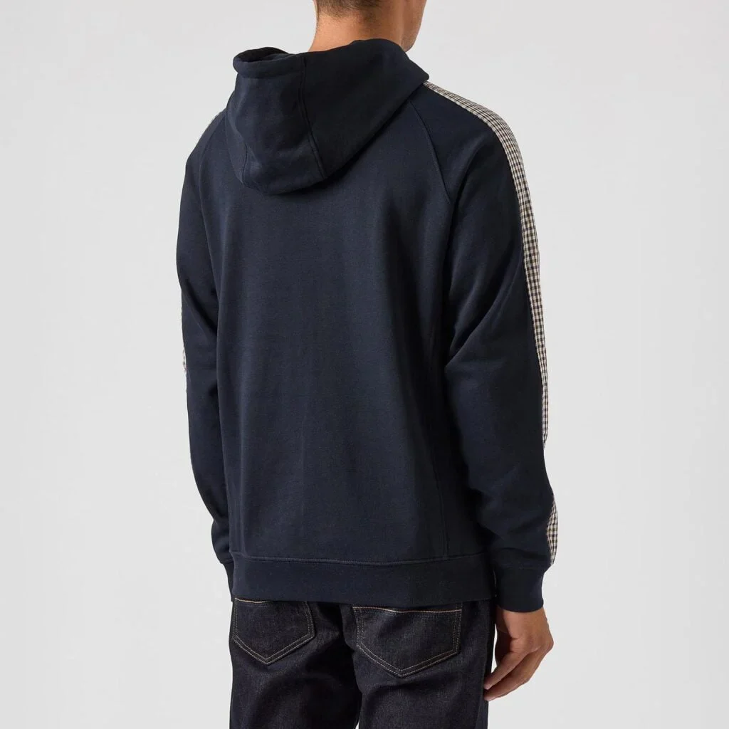 Weekend Offender Lo Sung Hoodie - Navy/Check - Image 2