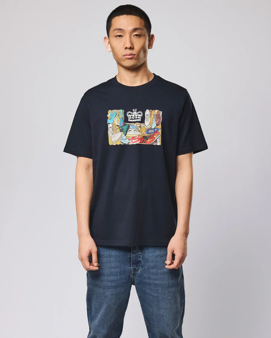 Weekend Offender PT1B06 D'arblay Graphic T-Shirt - Navy