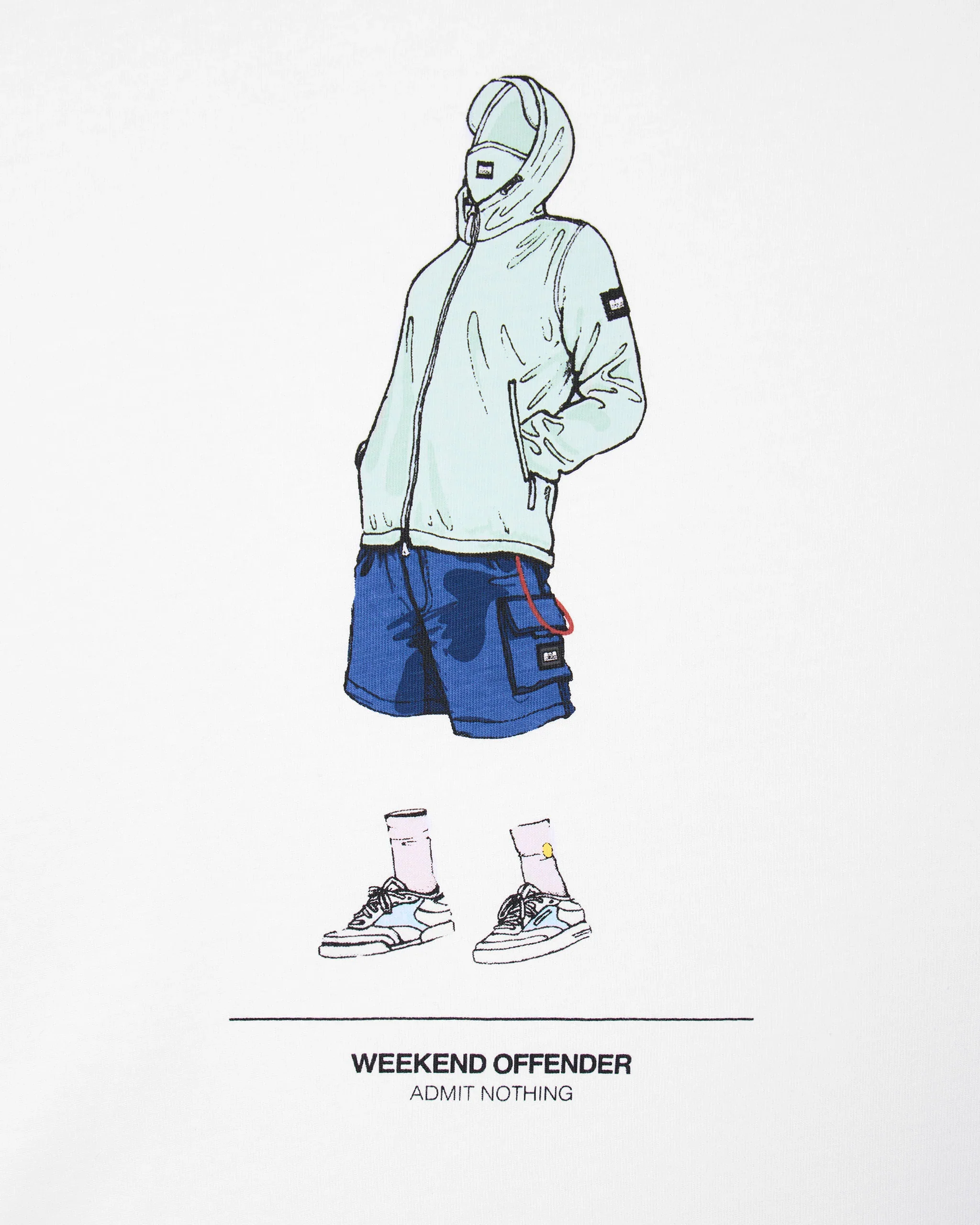 Weekend Offender PT1B16 Drarga Graphic T-Shirt - White - Image 4