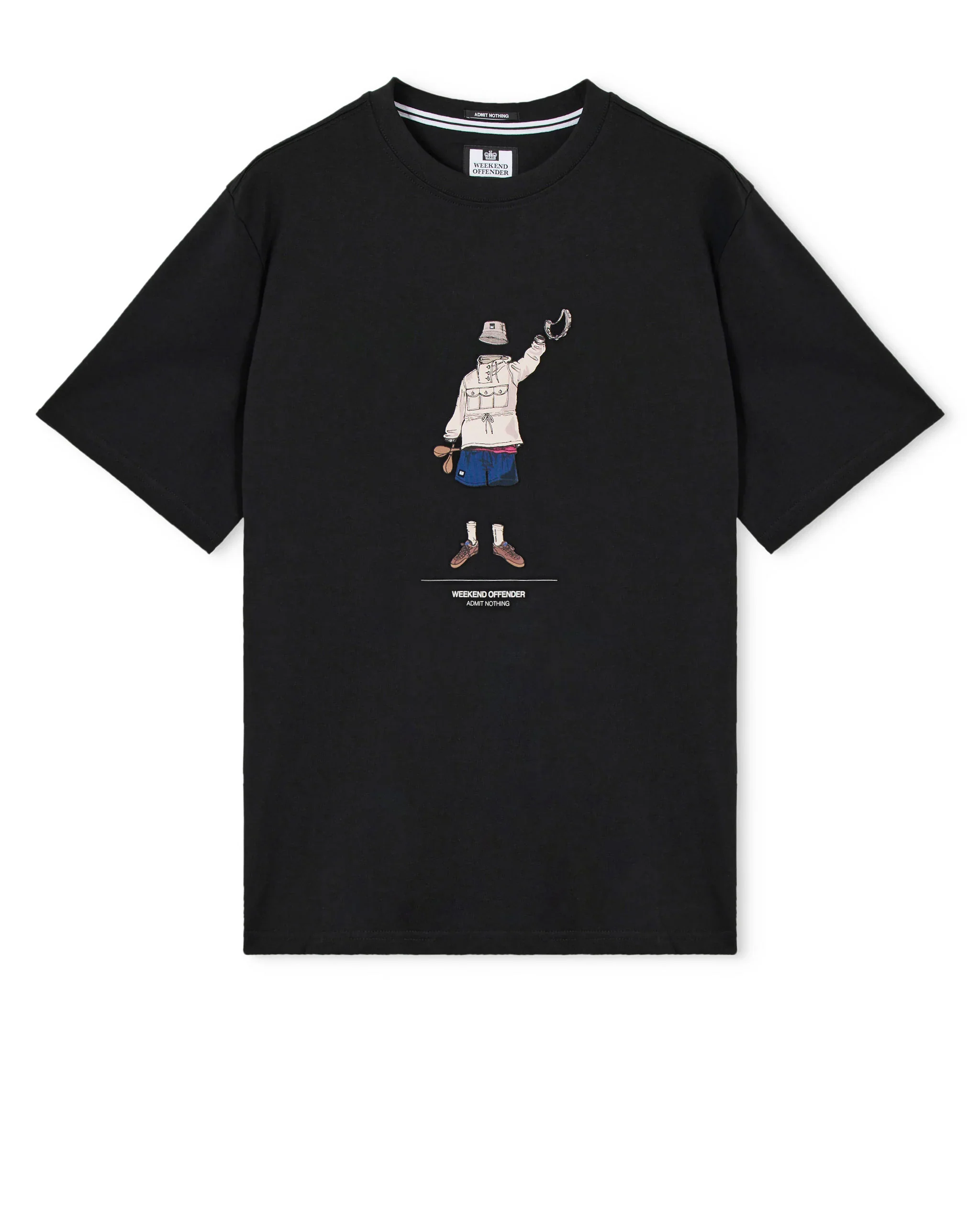 Weekend Offender PT1B17 Hassen Graphic T-Shirt - Black - Image 3