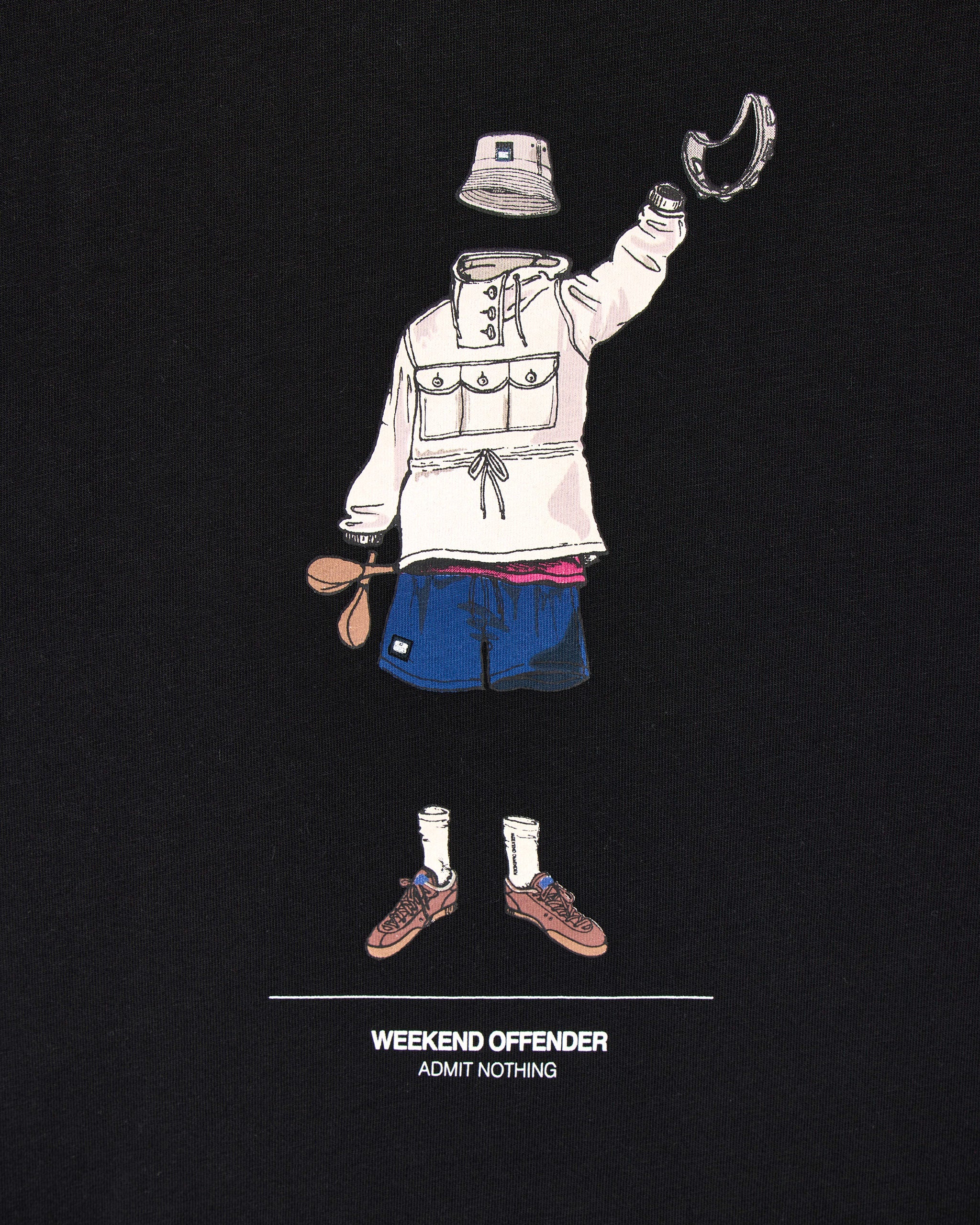 Weekend Offender PT1B17 Hassen Graphic T-Shirt - Black - Image 4