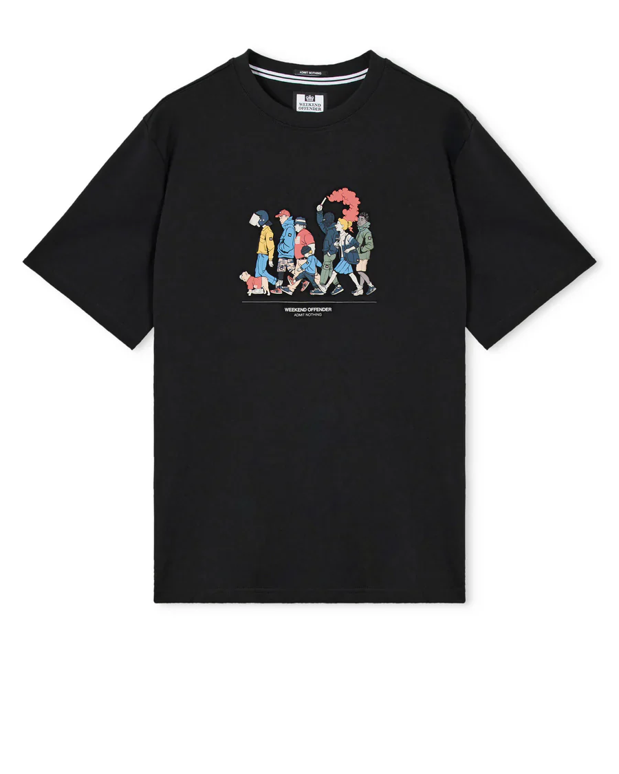 Weekend Offender PT1B10 Everyone Graphic T-Shirt - Black - Image 3