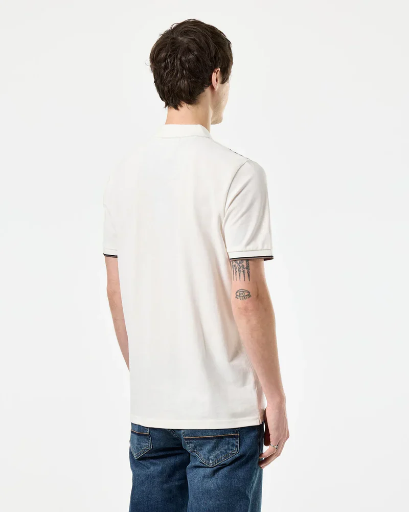 Weekend Offender Sakai Mid House Check Polo - Ghost White - Image 2