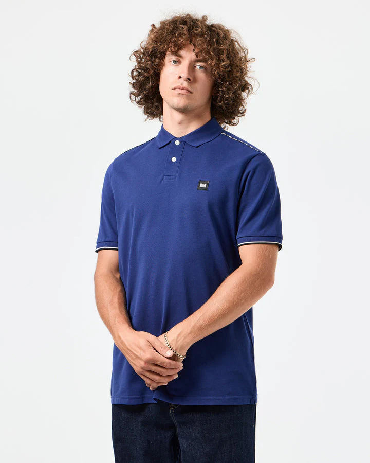 Weekend Offender Sakai Polo Bright Navy/Midhousecheck - Image 2