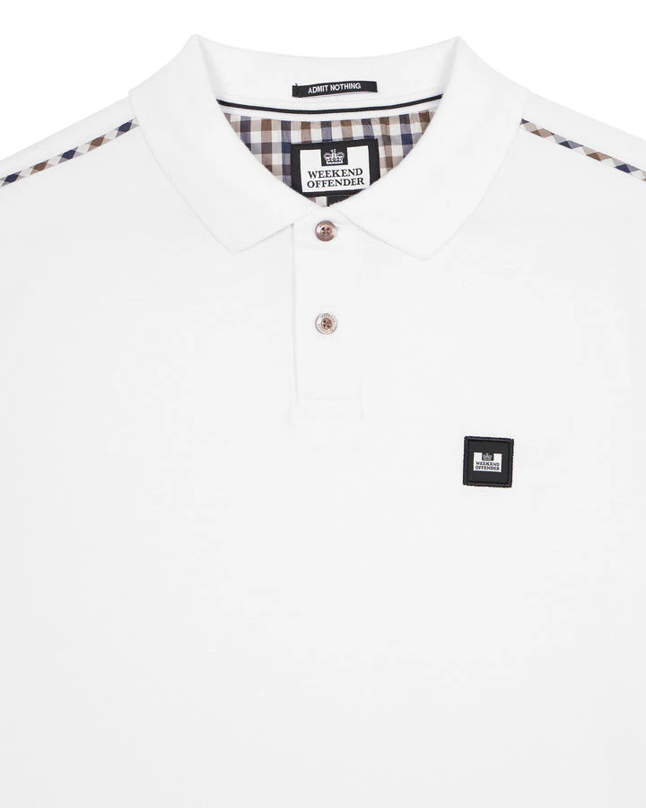 Weekend Offender Sakai Polo Shirt White - Image 3