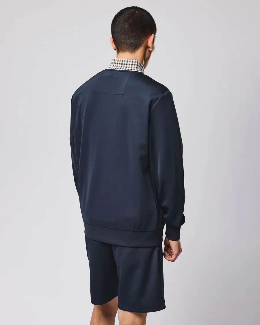Weekend Offender SW1B07 Henson Jacquard 1/4 Zip - Navy - Image 2