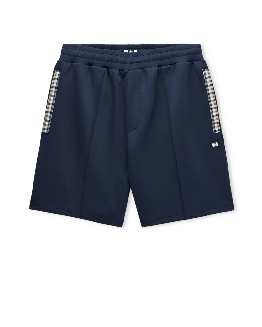 Weekend Offender TST1B01 Maya Jacquard Rib Shorts - Navy - Image 3