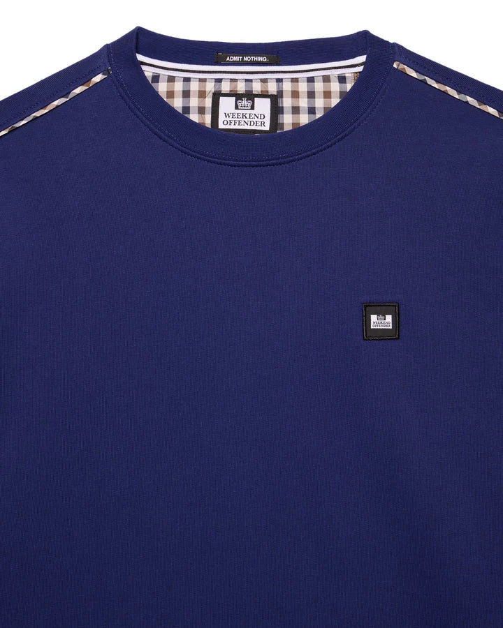 Weekend Offender Vega Sweatshirt Bright Navy/Midhousecheck - Image 4