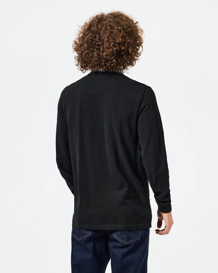 Weekend Offender Walker L/S Polo Black/Midhousecheck - Image 3